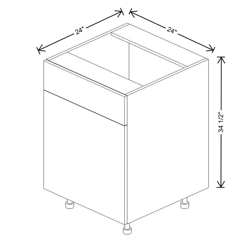 Fabuwood Illume Catalina Como Ash 2 24" W x 34 1/2" H x 24" D Single Door Sink Base Cabinet - image 1