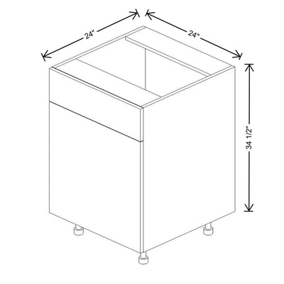 Fabuwood Illume Catalina Como Ash 2 24" W x 34 1/2" H x 24" D Single Door Sink Base Cabinet - image 1