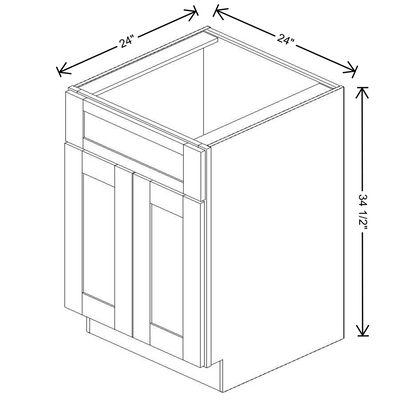 Fabuwood Allure Galaxy Mocha 24" W X 34 1/2" H X 24" D Double Door Sink Base Cabinet - BOTH SIDE (BS) - image 1