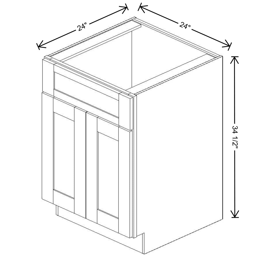 Fabuwood Allure Galaxy Frost 24" W X 34 1/2" H X 24" D Double Door Sink Base Cabinet - NO FINISH - image 1