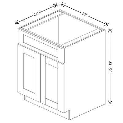 Fabuwood Quest Discovery Frost 27" W X 34 1/2" H X 24" D Double Door Sink Base Cabinet - RIGHT SIDE(RS) - image 1