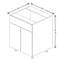 Fabuwood Illume Catalina Carbone Matte 27" W x 34 1/2" H x 24" D Double Door Sink Base Cabinet - image 1