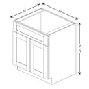 Fabuwood Quest Metro Java 30" W X 34 1/2" H X 24" D Double Door Sink Base Cabinet - LEFT SIDE (LS) - image 1