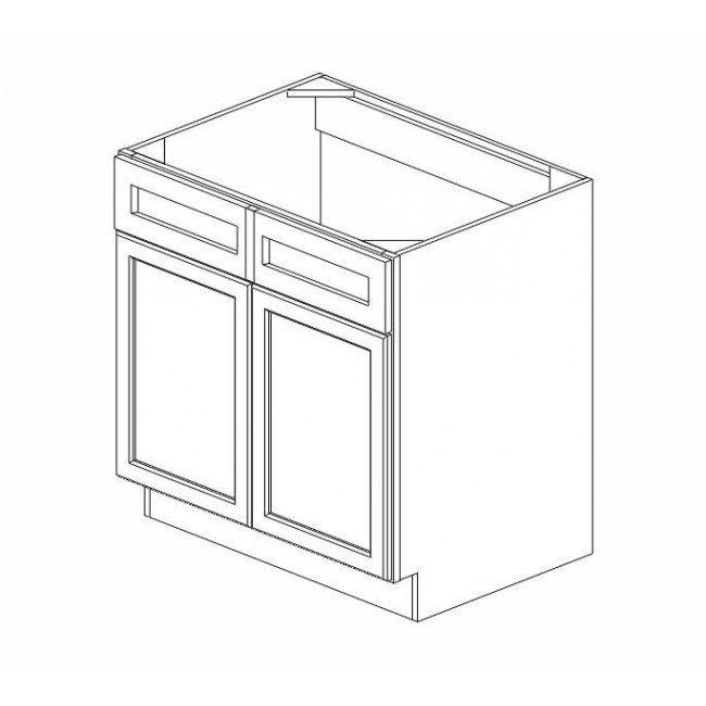 TS-SB33B Double Door 33 Inch Sink Base Cabinet | Townsquare Grey - image 5