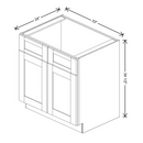 Fabuwood Allure Galaxy Mocha 33" W X 34 1/2" H X 24" D Double Door Sink Base Cabinet - LEFT SIDE (LS) - image 1