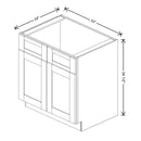 Fabuwood Allure Galaxy Cobblestone 33" W X 34 1/2" H X 24" D Double Door Sink Base Cabinet - LEFT SIDE (LS) - image 1