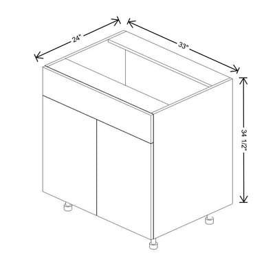 Fabuwood Illume Tuscany Olmo 3 33" W x 34 1/2" H x 24" D Double Door Sink Base Cabinet - image 1