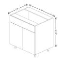 Fabuwood Illume Tuscany Muratti 4 33" W x 34 1/2" H x 24" D Double Door Sink Base Cabinet - image 1