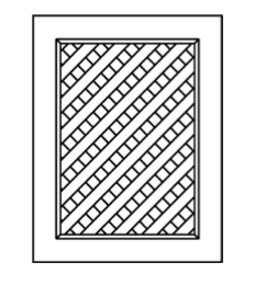 GW-SB36B-ND-SP Lattice Door for Sink and Base Cabinets | TSG Forevermark Gramercy White - image 2