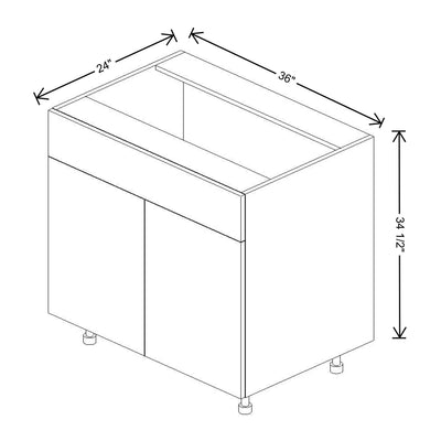 Fabuwood Illume Catalina Bianco Matte 36" W x 34 1/2" H x 24" D Double Door Sink Base Cabinet - image 1