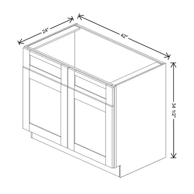 Fabuwood Allure Galaxy Cobblestone 42" W X 34 1/2" H X 24" D Double Door Sink Base Cabinet - BOTH SIDE(BS) - image 1