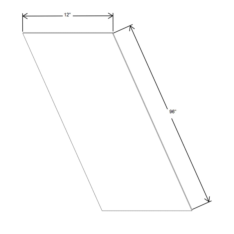 Fabuwood Quest Discovery Frost 23 1/4" W X 96 1/8" H X 1/4" D Finished End Skin - image 1