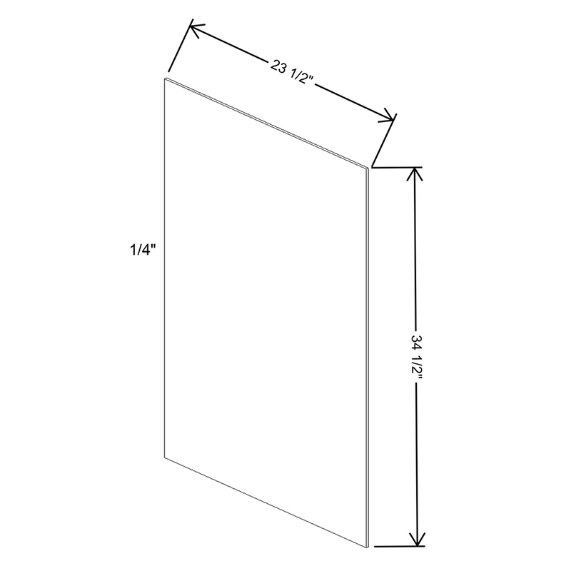 Fabuwood Allure Galaxy Mocha 23 1/4" W X 30 1/8" H X 1/4" D Finished End Skin