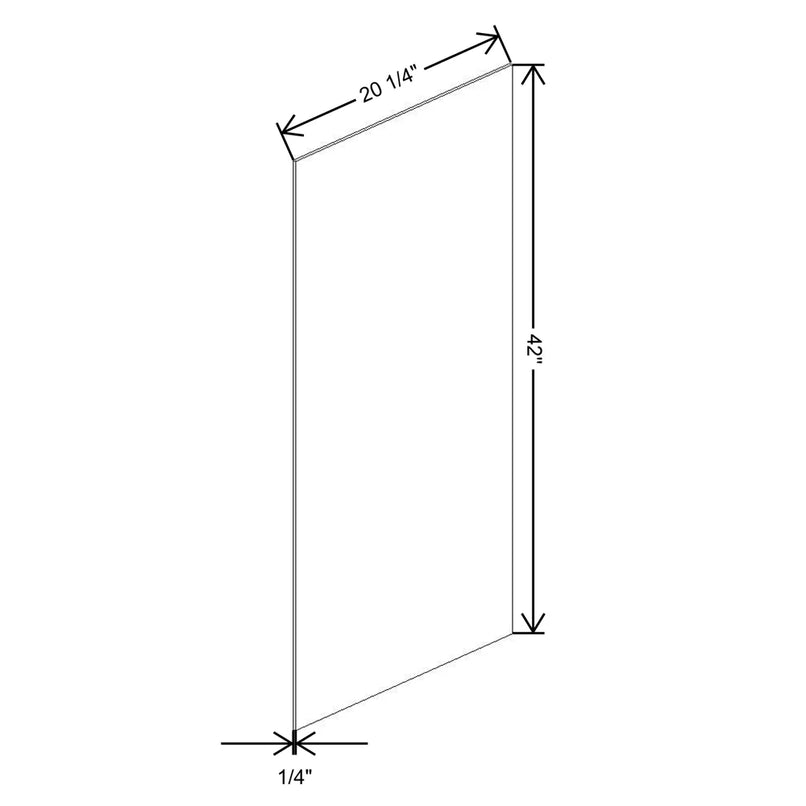 Fabuwood Quest Discovery Frost 20 1/4" W X 42 1/8" H X 1/4" D Finished End Skin - image 1