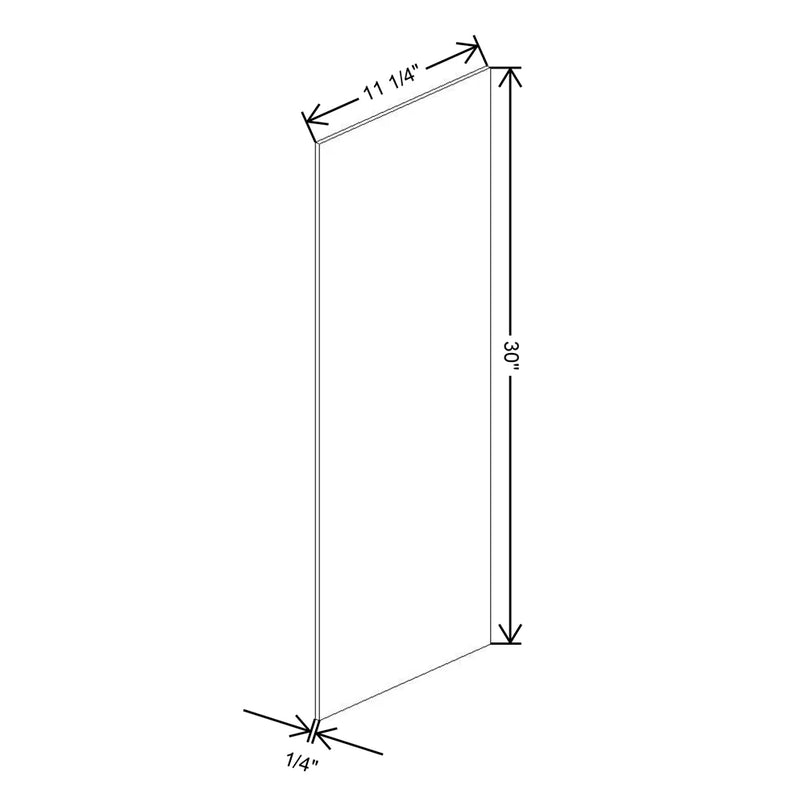 Fabuwood Quest Discovery Frost 11 1/4" W X 30 1/8" H X 1/4" D Finished End Skin - image 1