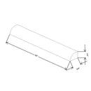 Fabuwood Allure Galaxy Nickel 96" W X 3/4" H X 1/4" D Simple Scribe Molding - image 1