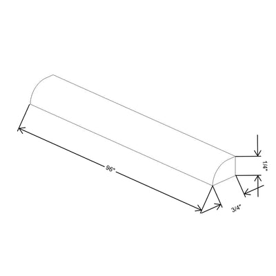 Fabuwood Allure Galaxy Nickel 96" W X 3/4" H X 1/4" D Simple Scribe Molding - image 1