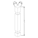 Fabuwood Allure Galaxy Frost 4 1/2" W X 36 1/2" H X 4 1/2" D Standard Post - image 1