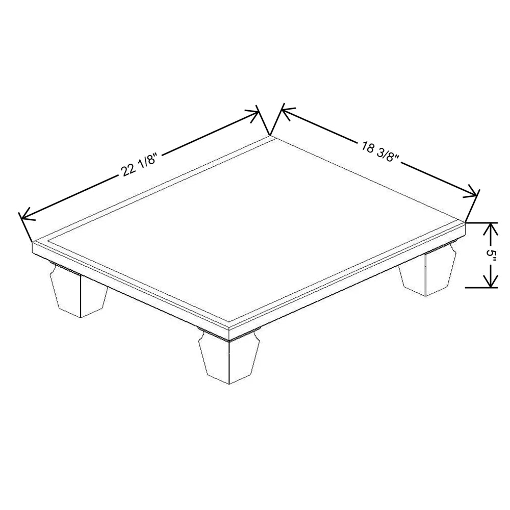 Fabuwood Allure Nexus Frost 18 3/8" W X 5" H X 22 1/8" D Shaker Platform With Cove Feet For TP1821