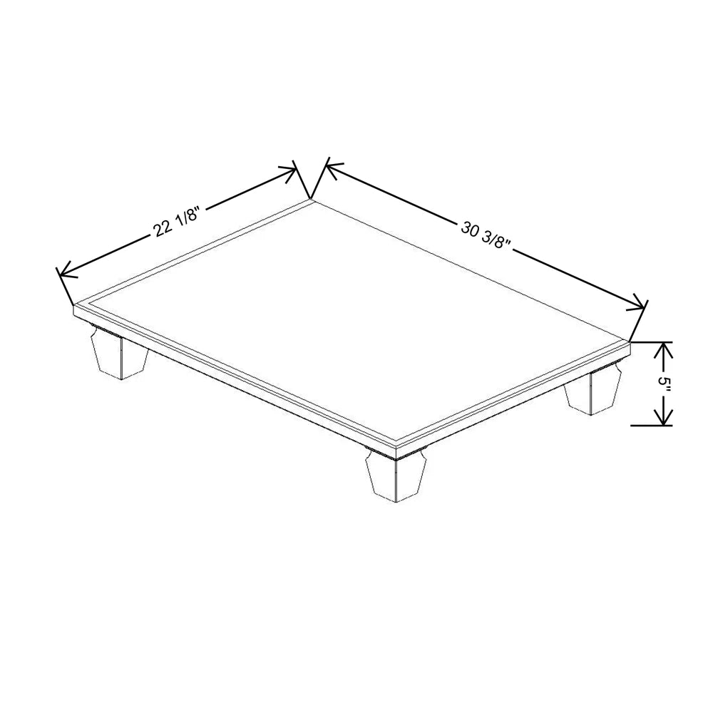 Fabuwood Allure Galaxy Dove 30 3/8" W X 5" H X 22 1/8" D Shaker Platform With Cove Feet For V30