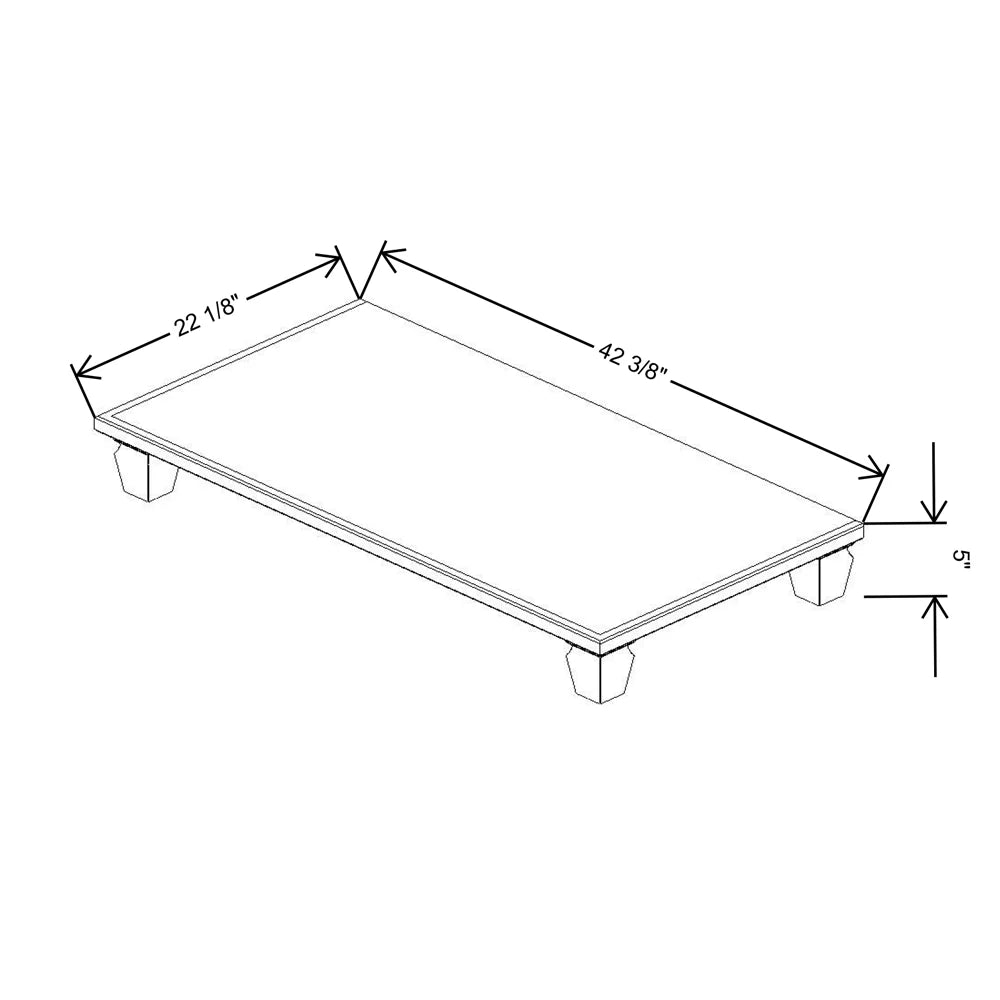 Fabuwood Allure Nexus Frost 42 3/8" W X 5" H X 22 1/8" D Shaker Platform With Cove Feet For V42