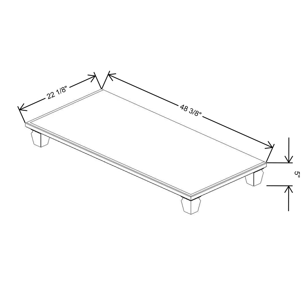 Fabuwood Allure Nexus Frost 48 3/8" W X 5" H X 22 1/8" D Shaker Platform With Cove Feet For V48 - image 1