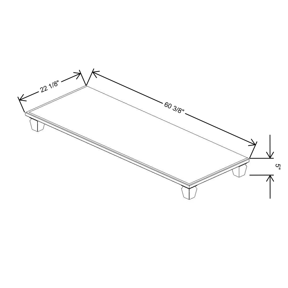Fabuwood Allure Galaxy Dove 60 3/8" W X 5" H X 22 1/8" D Shaker Platform With Cove Feet For V60 - image 1