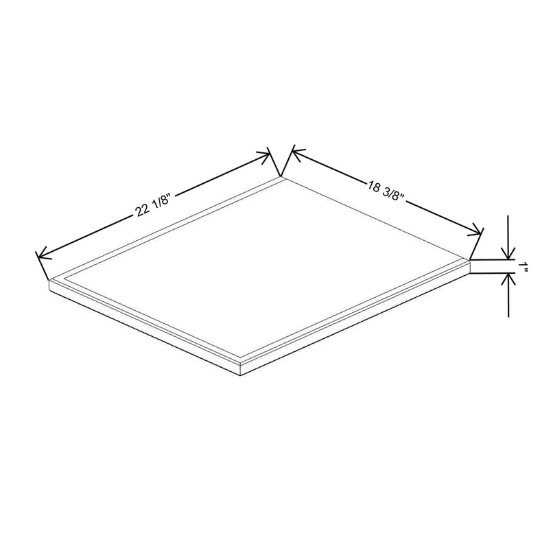 Fabuwood Allure Galaxy Dove 18 3/8" W X 1" H X 22 1/8" D Shaker Platform For TP1821 - image 1