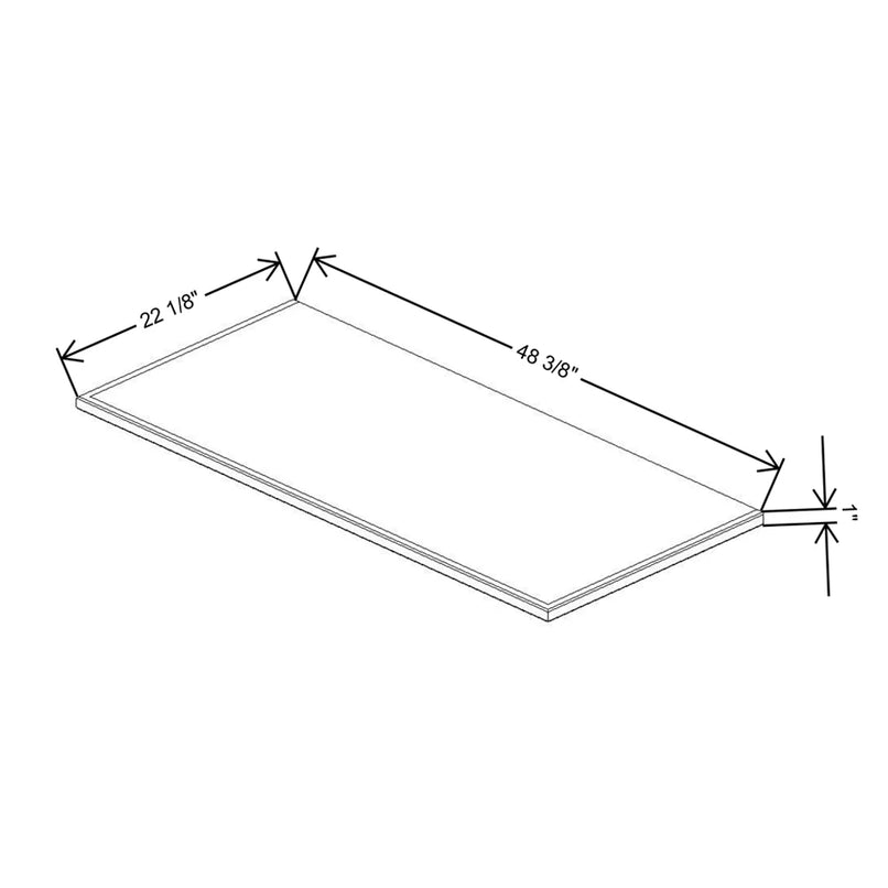 Fabuwood Allure Galaxy Cobblestone 48 3/8" W X 1" H X 22 1/8" D Shaker Platform For V48 - image 1