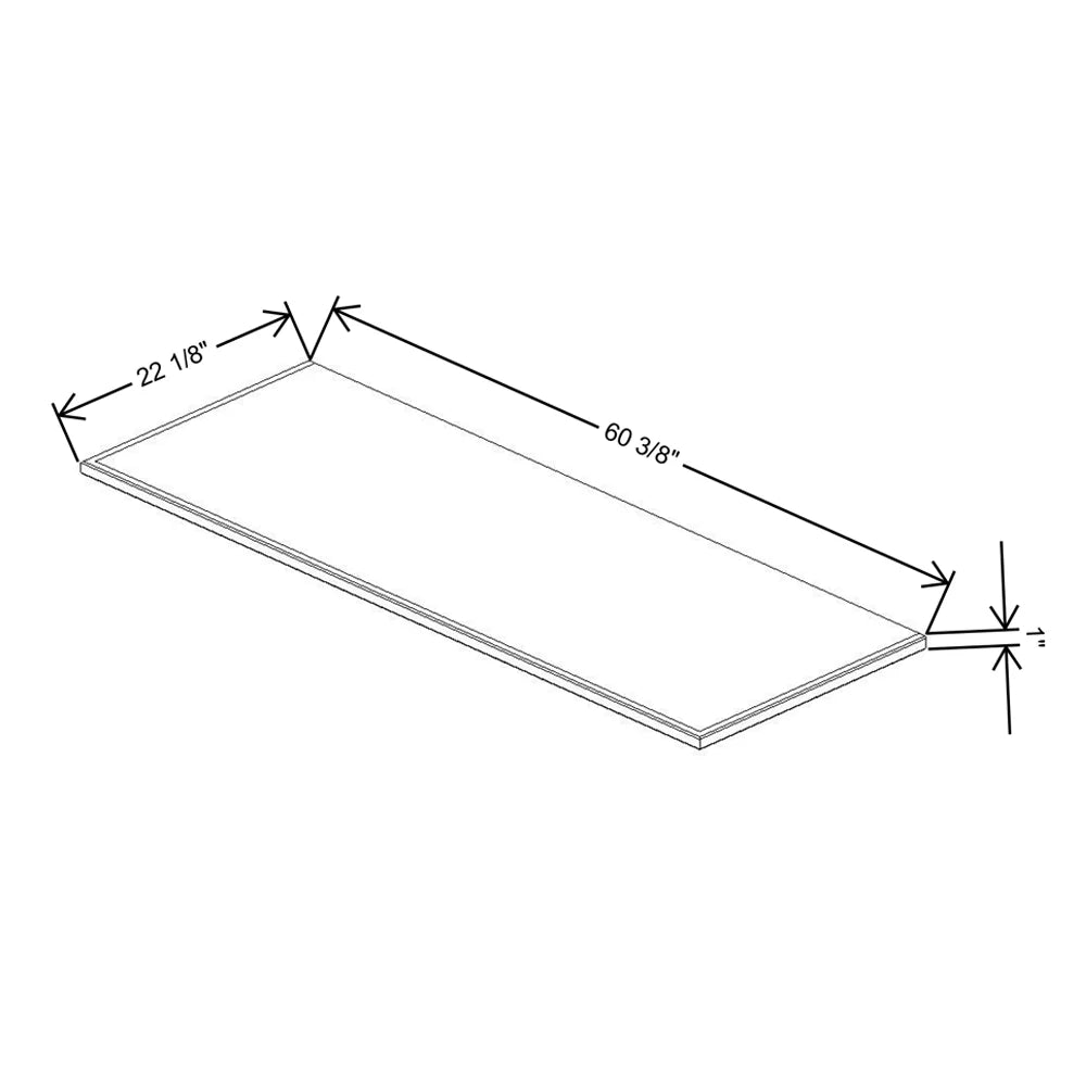Fabuwood Allure Onyx Frost 60 3/8" W X 1" H X 22 1/8" D Shaker Platform For V60