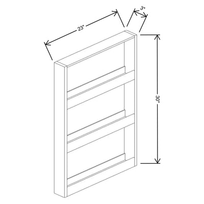 Fabuwood Quest Discovery Frost 3" W Base Spice Pull Filler w/Blum Slides {Fil/Cab Ordered Separately} - image 1