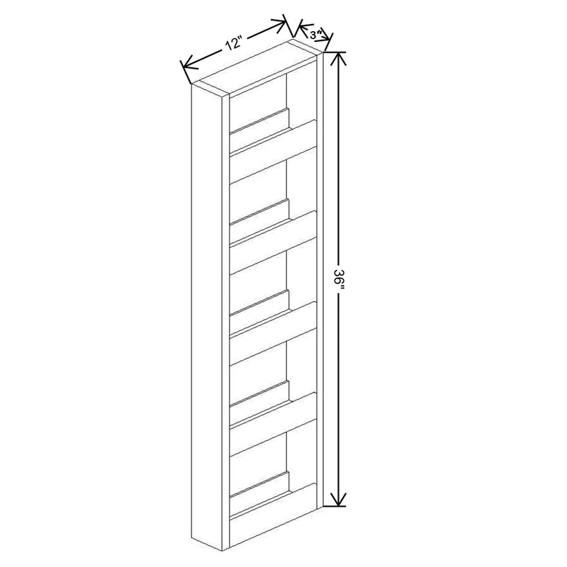 Fabuwood Quest Metro Mist 3" W X 36" H Spice Pull Out Wall {Fil/Cab Ordered Separately}