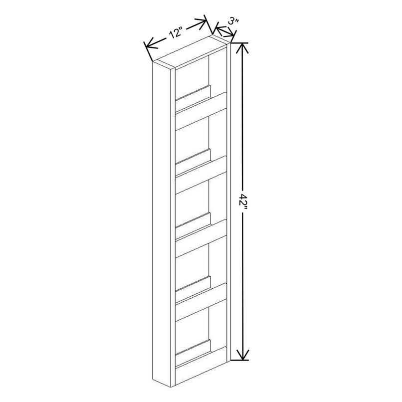 Fabuwood Allure Galaxy Mocha 3" W X 42" H Spice Pull Out Wall {Fil/Cab Ordered Separately} - image 1