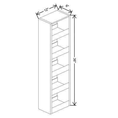 Fabuwood Allure Galaxy Nickel 6" W X 36" H Spice Pull Out Wall {Fil/Cab Ordered Separately} - image 1