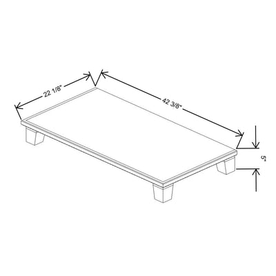 Fabuwood Allure Onyx Horizon 42 3/8" W X 5" H X 22 1/8" D Shaker Platform With Taper Feet For V42 - image 1