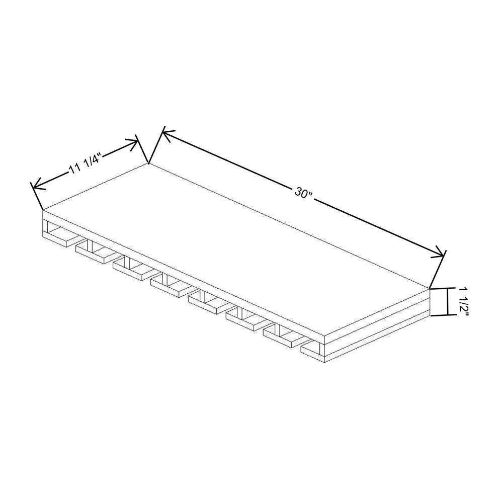 Fabuwood Quest Metro Java 30" W X 1 1/2" H X 11 1/4" D  Stemware Rack