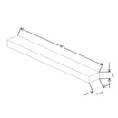 Fabuwood Allure Onyx Frost 96" W X 3/4" H X 2 1/2" D Starter Molding - image 1