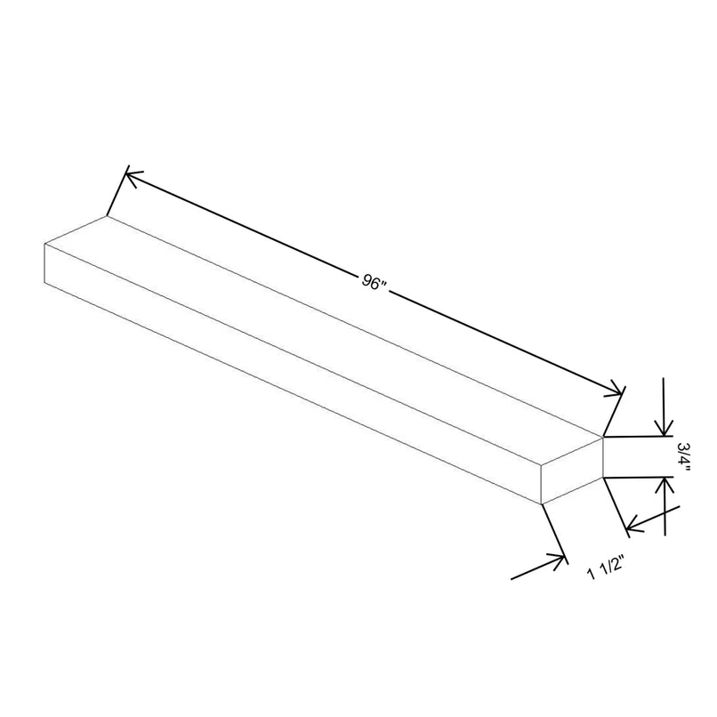 Fabuwood Allure Onyx Horizon 96" W X 3/4" H X 2 1/2" D Starter Molding - image 1