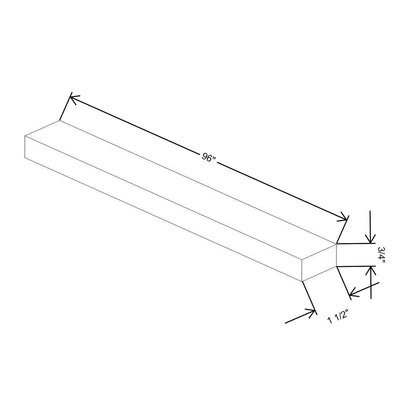 Fabuwood Allure Galaxy Nickel 96" W X 3/4" H X 2 1/2" D Starter Molding - image 1