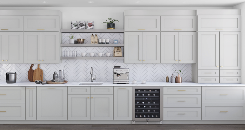 10x10 Kitchen Cabinet Set - Ashen Gray