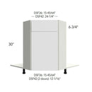 Fabuwood Illume Tuscany Como Ash 2 Corner Cabinets Kitchen Cabinet – ITCA2-DSF42FD - image 1