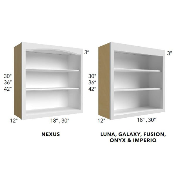 Wall Open Shelf Cabinets