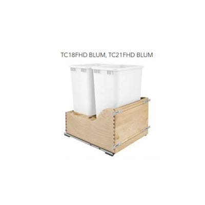 Fabuwood Allure Galaxy Timber 21" W Trash Can Full Height Door w/Blum Slides - image 1