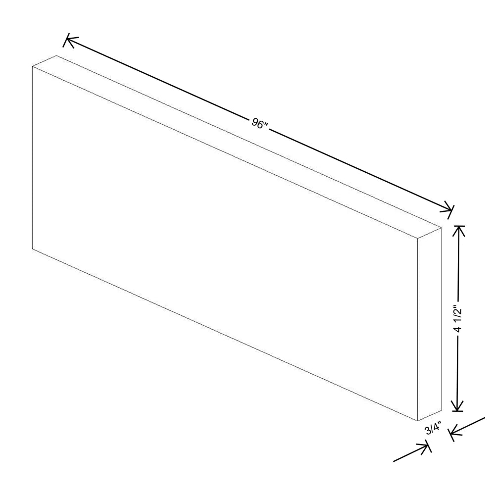 Fabuwood Illume Catalina Bianco Gloss 96" W X 4 1/2" H X 3/4" D Toe Kick - image 1