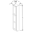 Fabuwood Allure Galaxy Mocha 15" W X 84" H X 12" D Tall Pantry Cabinet - NO FINISH - image 1