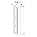 Fabuwood Allure Galaxy Mocha 15" W X 90" H X 12" D Tall Pantry Cabinet - BOTH SIDE (BS) - image 1