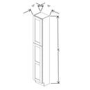 Fabuwood Allure Galaxy Frost 15" W X 90" H X 12" D Tall Pantry Cabinet - RIGHT SIDE (R) - image 1