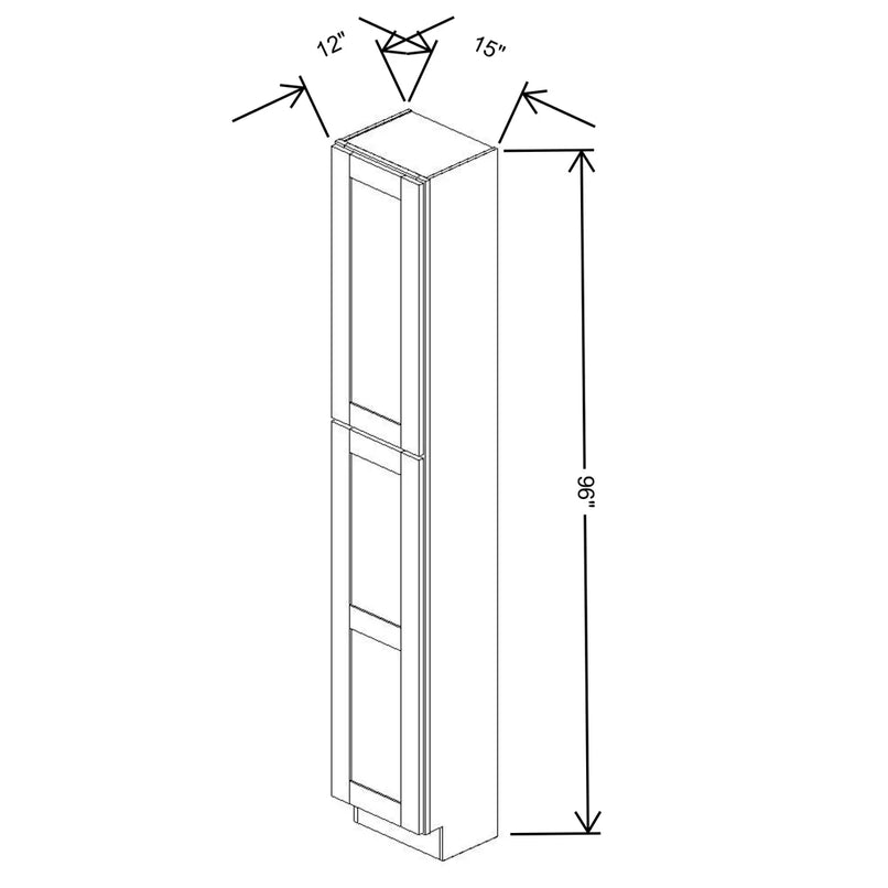Fabuwood Allure Galaxy Horizon 15" W X 96" H X 12" D Tall Pantry Cabinet - NO FINISH - image 1