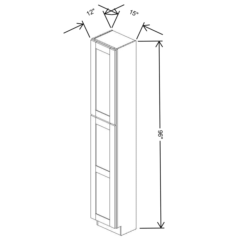 Fabuwood Allure Galaxy Dove 15" W X 96" H X 12" D Tall Pantry Cabinet - NO FINISH - image 1