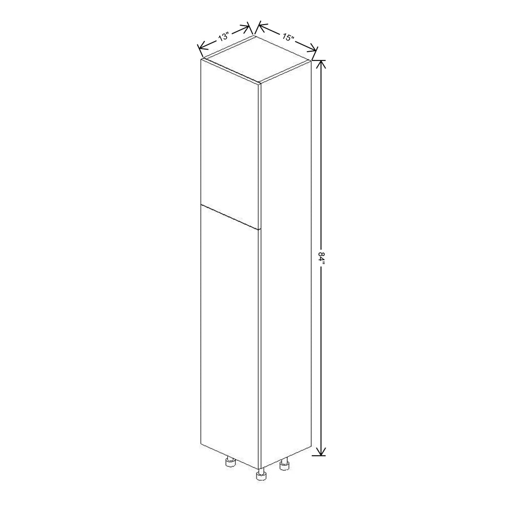 Fabuwood Illume Catalina Grigio Gloss 15" W X 84" H X 13" D Single Door Pantry Cabinet - image 1